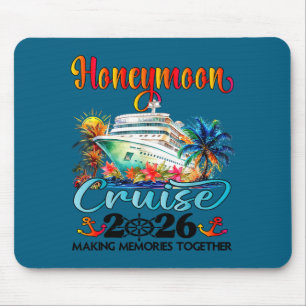 Honeymoon Cruise 2026 Just Married Design Mouse Mat