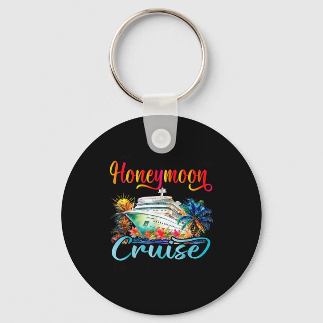 Honeymoon Cruise 2026 Just Married Key Ring (Front)