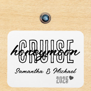 Honeymoon Cruise Elegant Simple Custom Magnet