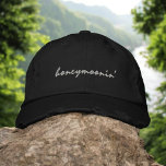 Honeymoon Cruise Honeymoonin' Honeymoon Embroidered Hat<br><div class="desc">Honeymoon Cruise Honeymoonin' Honeymoon Cap</div>