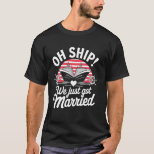 Honeymoon Cruise Just Married Couple Matching Husb T-Shirt