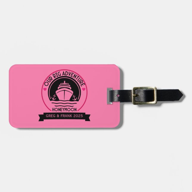 Honeymoon Cruise Luggage Tag (Front Horizontal)