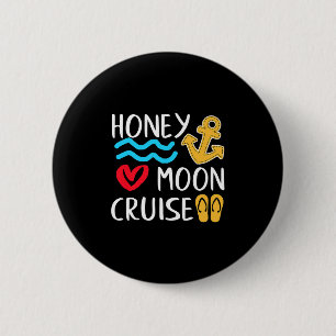 Honeymoon Cruise Ship Couples Great Gift Bride &am 6 Cm Round Badge