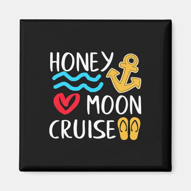 Honeymoon Cruise Ship Couples Great Gift Bride &am Magnet (Front)