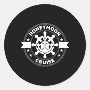 Honeymoon Cruise Vacation Classic Round Sticker