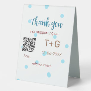 Honeymoon fund Add Q R code couple name wedding