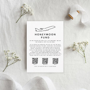 Honeymoon Fund Apps Website Digital QR Code Enclosure Card