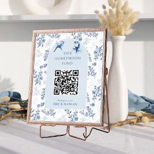 Honeymoon Fund Chinoiserie Vintage Wedding Sign