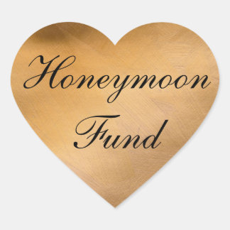 Honeymoon Fund Copper Heart Sticker