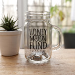 Honeymoon Fund | DIY Wedding Mason Jar<br><div class="desc">Add your initials and wedding date to this Honeymoon Fund glass mason jar. You have the option to have a larger size if your honey fund is expected to be larger. Congratulations on your marriage and have a great honeymoon!</div>