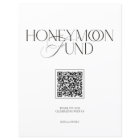 Honeymoon Fund Elegant Black & White Wedding Sign