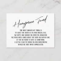 Honeymoon Fund Modern Handwriting Simple Wedding