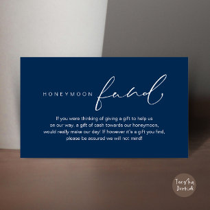 Honeymoon Fund, Modern Romantic Wedding Enclosure Card