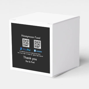 Honeymoon Fund PayPal Venmo QR code thank you Favour Box