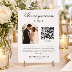 Honeymoon Fund QR Code And Photo Wedding Invitation