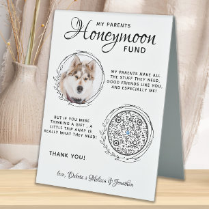 Honeymoon Fund QR Code Dog Photo Pet Wedding