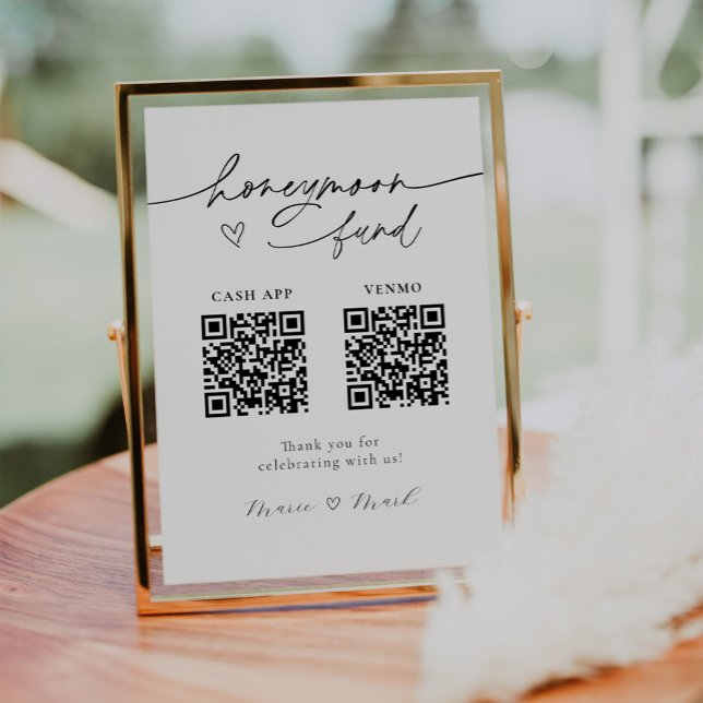 Honeymoon Fund QR Code Sign (Creator Uploaded)