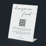 Honeymoon Fund QR Code Sign | 8x10" Modern Wedding<br><div class="desc">This Honeymoon Fund QR Code Sign features a beautiful modern minimalist elegance and is perfect to display at your wedding or special event! Simply drag and drop your Cash App QR Code into the template and proceed with placing your order!</div>