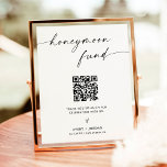 Honeymoon Fund QR Code Sign, Minimalist Wedding Poster<br><div class="desc">This Honeymoon Fund QR Code Sign features a beautiful modern minimalist elegance and is perfect to display at your wedding or special event! Text and background colours are fully editable —> click the "Edit Using Design Tool" button to edit!</div>