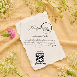 Honeymoon Fund Qr Code Travel Fund Request Acrylic Invitations