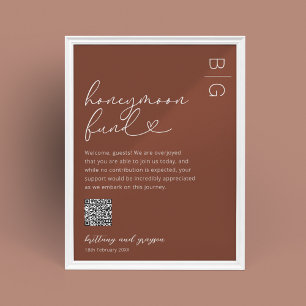 Honeymoon Fund QR Code Wedding Poster