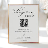 Honeymoon Fund QR Code Wedding