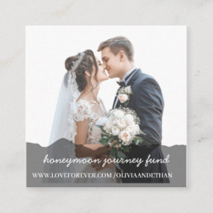 Honeymoon Fund QR Photo Wedding Card