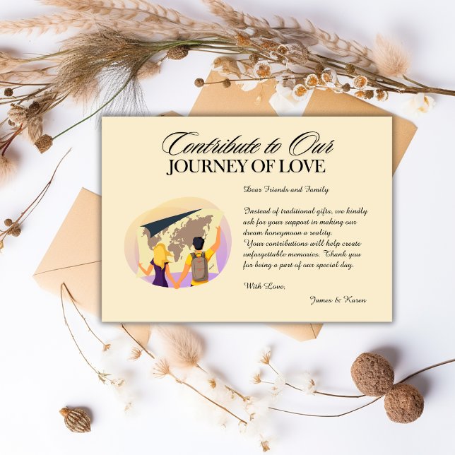 Honeymoon Fund Registry Qr Code Wedding Gift Enclosure Card (Honeymoon Fund Registry Qr Code Wedding Gift Enclosure Card)