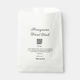 Honeymoon fund scan QR codeadd name Favour Bags