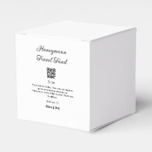 Honeymoon fund scan QR codeadd name  Favour Box