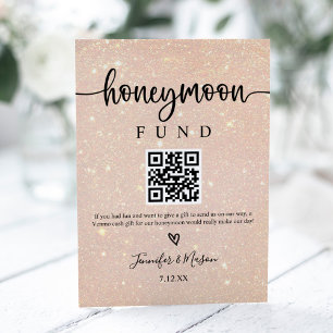 Honeymoon Fund Sign, Cash Honeymoon Wish Pedestal Sign