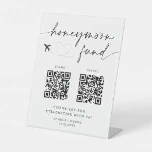 Honeymoon Fund Sign QR Code – Wedding Sign