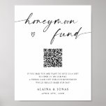 Honeymoon Fund Venmo QR Code Wedding Poster<br><div class="desc">This honeymoon fund sign is the perfect way to ask your guests for money towards a honeymoon instead of traditional gifts.</div>