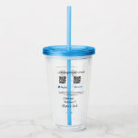 Honeymoon fund venomo paypal donation Q R couple Acrylic Tumbler<br><div class="desc">For music lovers like us</div>