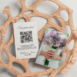 Honeymoon Fund With QR Code And Photo Enclosure Card<br><div class="desc">Personalise a Card to be a Modern Idea for your special day to Invite guests to make a contribution to your honeymoon with this Minimalist QR Code Template with a photo. Add your full details, All text style, colours, sizes can be modified to fit your needs. If you need help...</div>