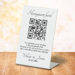 Honeymoon Fund With QR Code  Pedestal Sign<br><div class="desc">Personalise a Sign to be a Modern Idea for your special day to Invite guests to make a contribution to your honeymoon with this Minimalist QR Code Template. Add your full details, All text style, colours, sizes can be modified to fit your needs. If you need help or matching items,...</div>