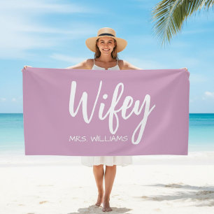Honeymoon Gift, Gift for Him and Her Beach Towel
