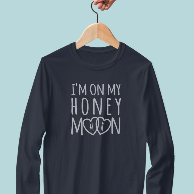 Honeymoon Heart Monogram Couple's T-Shirt (Off on your Honeymoon? Treat yourselves to matching shirts. Just add your initials!)