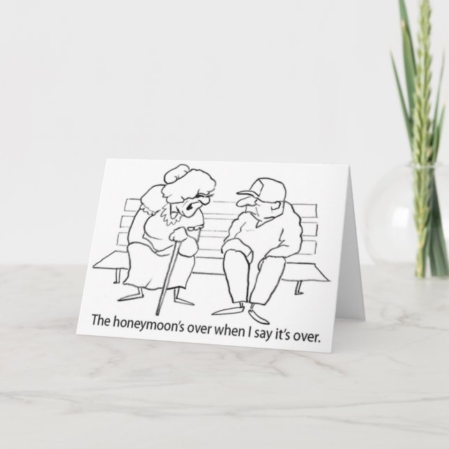 Honeymoon Humour Thank You Card (Front)