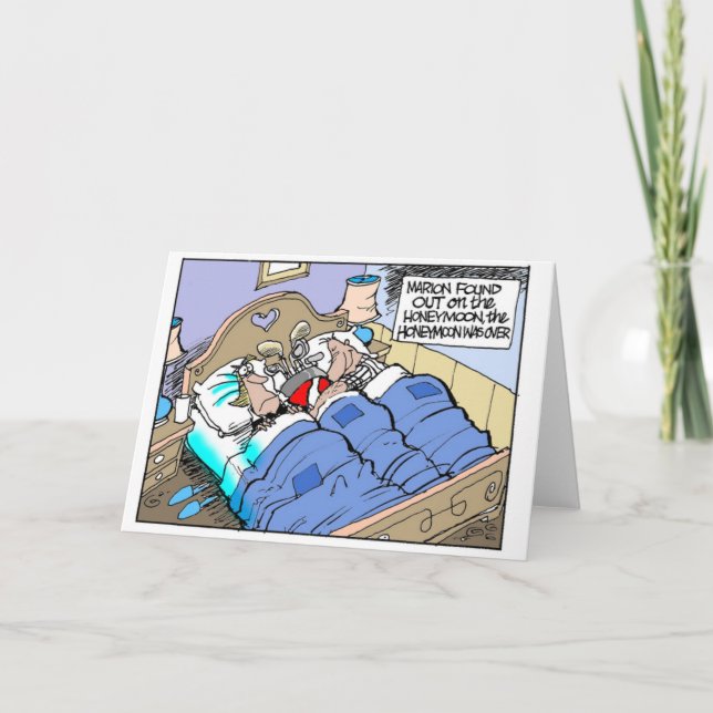 Honeymoon Humour Thank You Card (Front)
