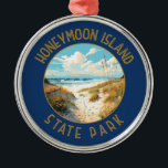 Honeymoon Island State Park Retro Distressed Metal Tree Decoration<br><div class="desc">Honeymoon Island State Park vector artwork design. Part of a string of barrier islands sparkling in the Gulf of Mexico off Florida's West Coast.</div>