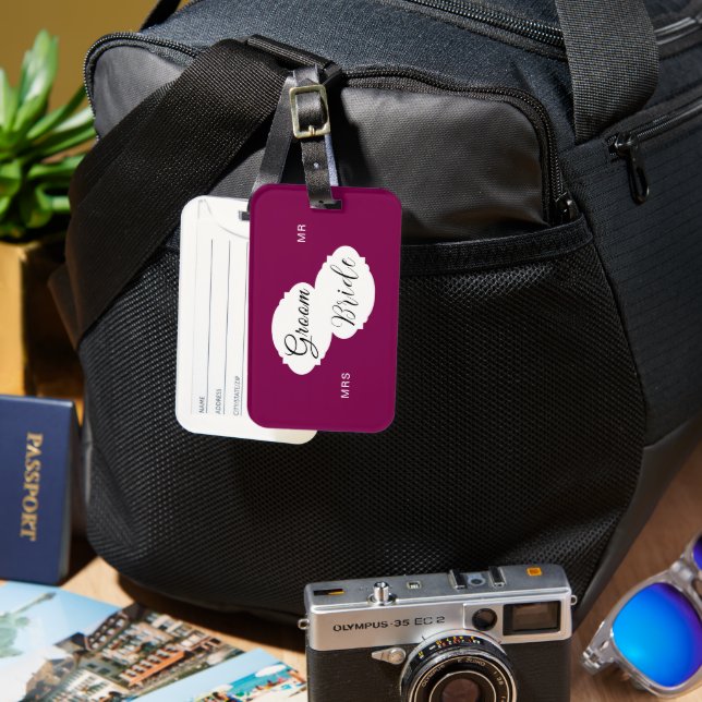 Honeymoon Luggage Tags – Custom Names (Front & Back)