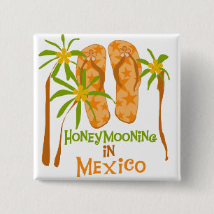 Honeymoon Mexico Tshirts and Gifts 15 Cm Square Badge