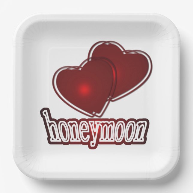 Honeymoon Paper Plate (Front)