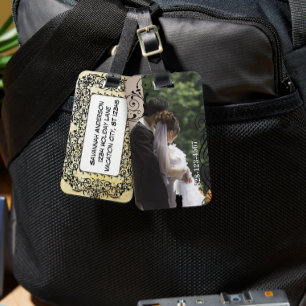 Honeymoon Personalised Photo Luggage Tag