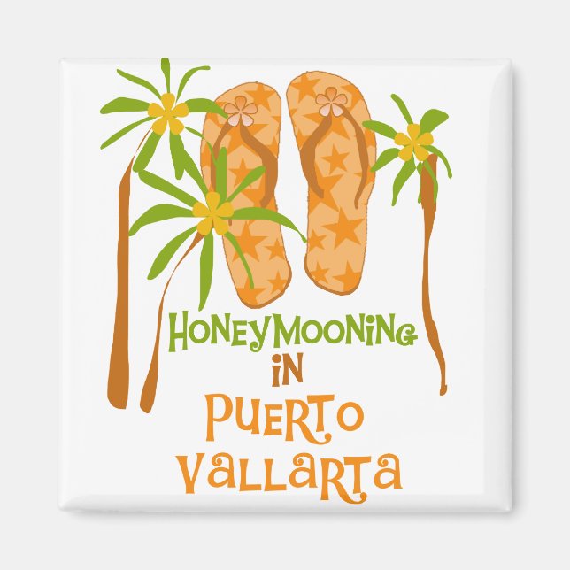 Honeymoon Puerto Vallarta Tshirts and Gifts Magnet (Front)