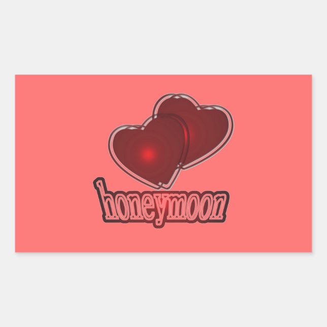 Honeymoon Rectangular Sticker (Front)