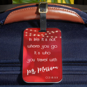 Honeymoon Romantic Travel Quote   Mr and Mrs Luggage Tag