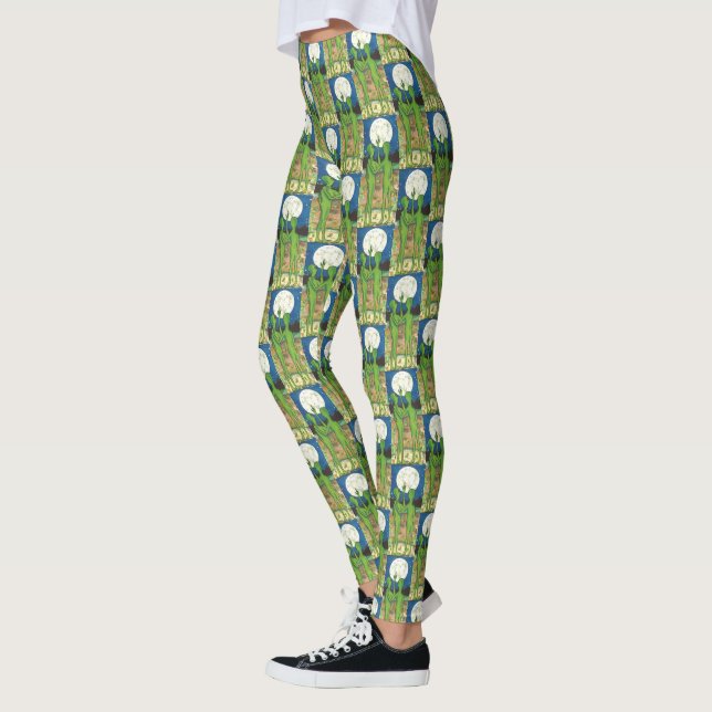 Honeymoon Roswell Aliens Cartoon Women's Leggings (Left)