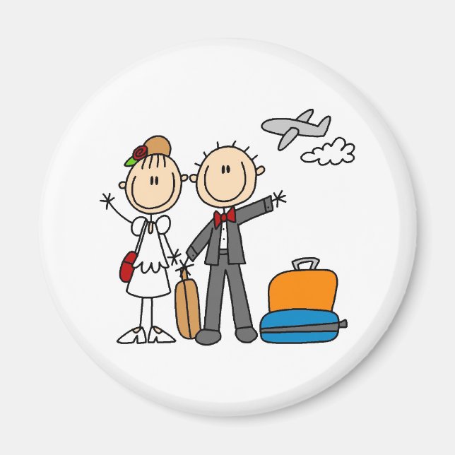Honeymoon Time For The Bride And Groom Magnet (Front)